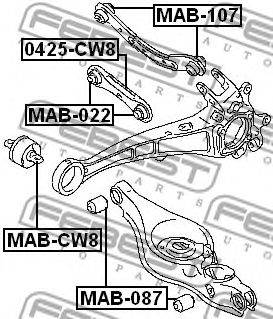 FEBEST MAB-087 - Lengőkar szilent CITROËN DODGE MITSUBISHI MITSUBISHI (GAC) PEUGEOT