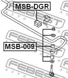 FEBEST MSB-DGR - Stabilizátor szilent MITSUBISHI