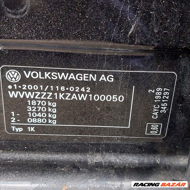 Volkswagen Golf VI (A6 Typ 5K) bontott alkatrészei 9. kép