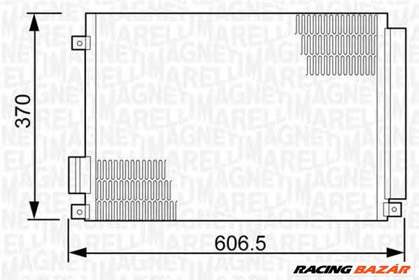 MAGNETI MARELLI 350203497000 - klíma kondenzátor ABARTH FIAT FORD LANCIA 1. kép