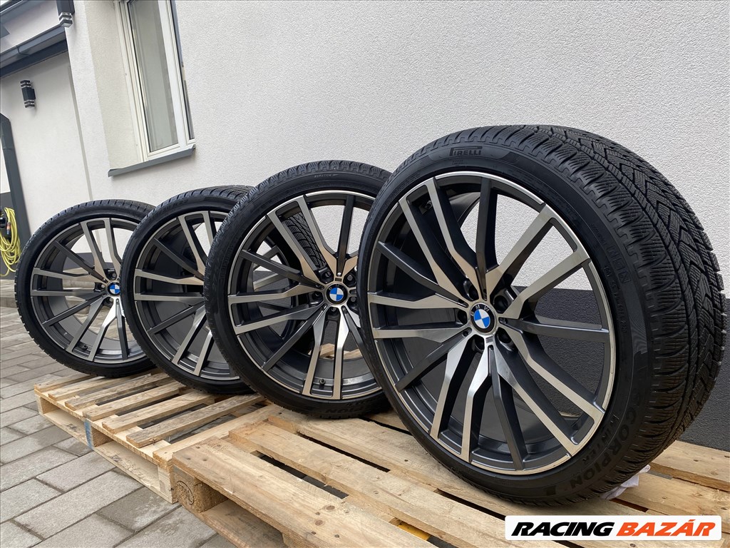  22" BMW X5-X6 (G05 2018-tól) alufelni, 3.000km-es Pirelli téli gumi garnitúra KIVÁLLÓ ÁLLAPOT! 1. kép