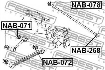FEBEST NAB-071 - Lengőkar szilent NISSAN