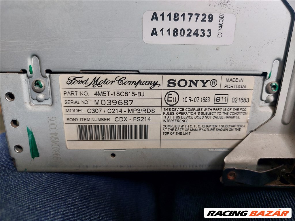 Ford Focus MK2 - C-Max MK1 gyári Sony CD-MP3 rádió 2. kép