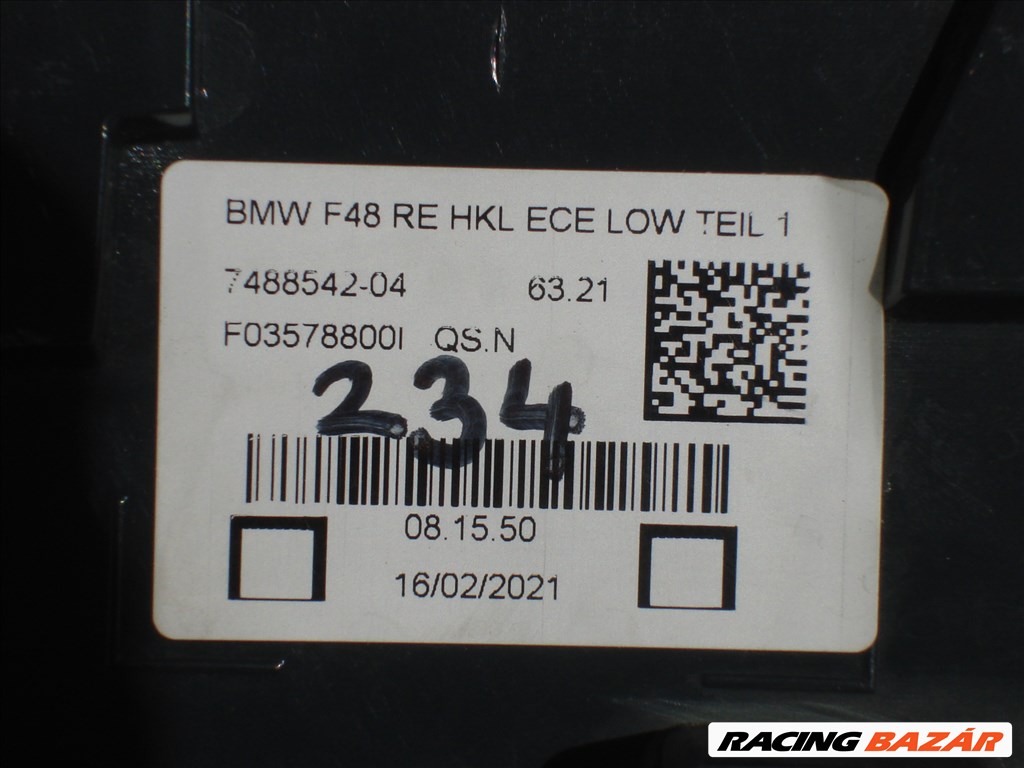 BMW X1 F48 LCI Jobb hátsó Led lámpa 7488542-04 2015-től 5. kép