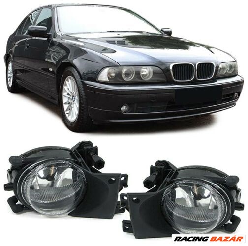 BMW E39 2000-2004 facelift átlátszó burás H8 ködlámpa pár 1. kép