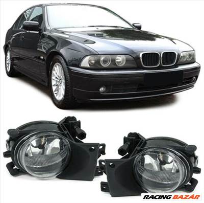 BMW E39 2000-2004 facelift átlátszó burás H8 ködlámpa pár