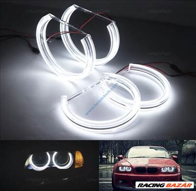 BMW Crytal LED Angel eyes E36 E38 E39 E46 /// exclusive design /// E46 xenon lámás / E36, E38, E39, halogén és xenon lámpa