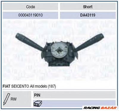 MAGNETI MARELLI 000043119010 - kormányoszlop kapcsoló FIAT
