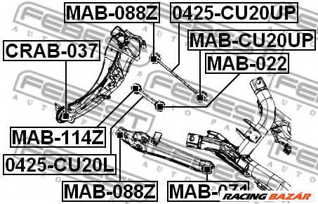 FEBEST CRAB-037 - Lengőkar szilent DODGE JEEP 1. kép