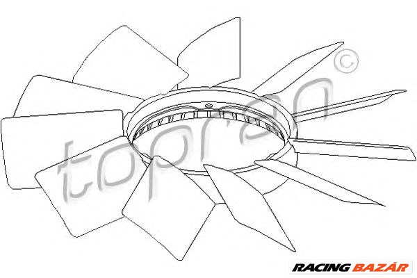 TOPRAN 500 900 - hűtőventillátor BMW 1. kép