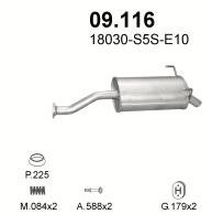 Polmo 09.116 kipufogó hátsó dob 3. kép