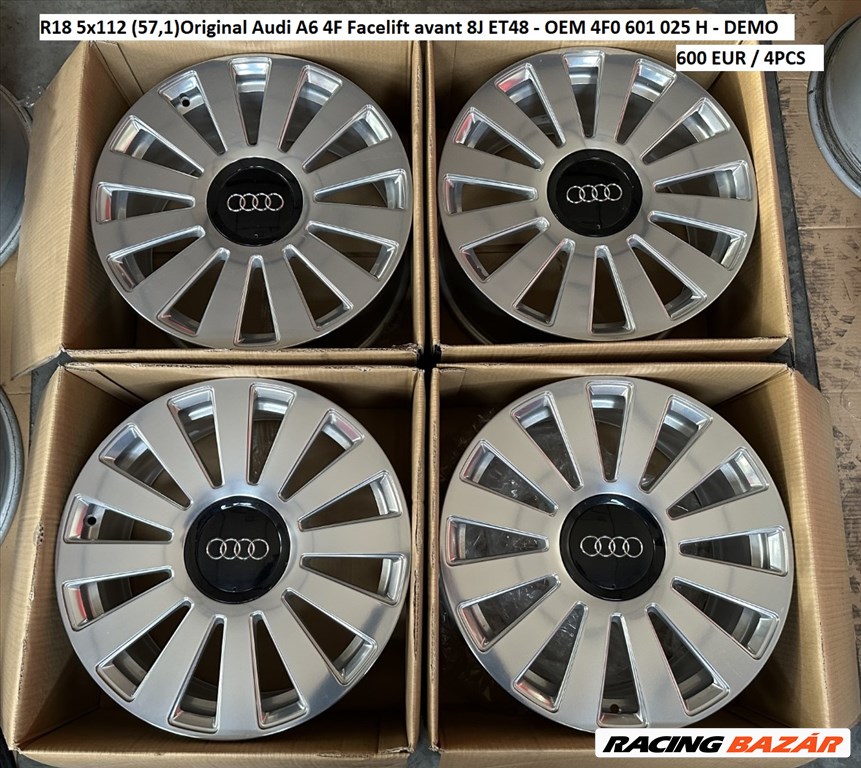 R18 5x112 (57,1)Original Audi A6 4F Facelift avant 8J ET48 - OEM 4F0 601 025 H - DEMO  1. kép