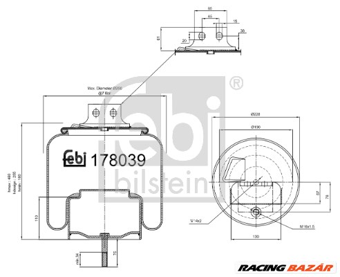 FEBI BILSTEIN 178039 - Légrugó rugótömb IVECO 1. kép