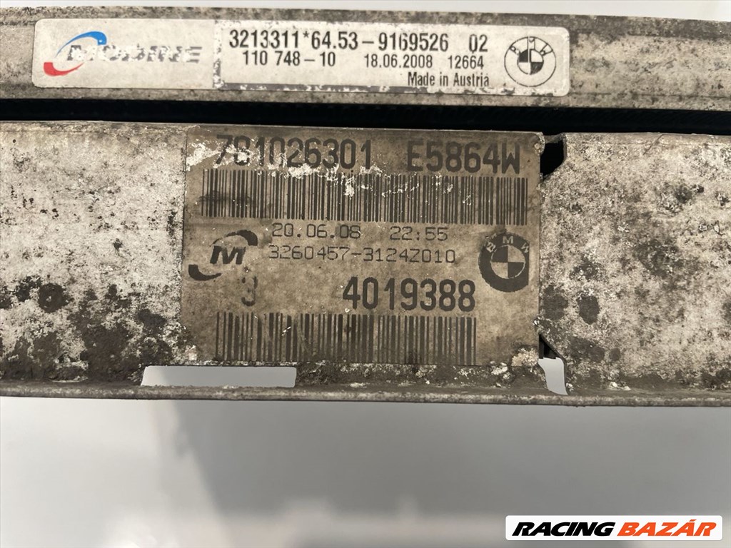 BMW E90 E91 E92 E93 330D M57 306D3 231le vízhűtő, klímahűtő 781026301 64539169526 4. kép