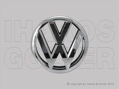 VW Caddy 2010-2015 - Embléma VW első (króm/fekete) (OE)