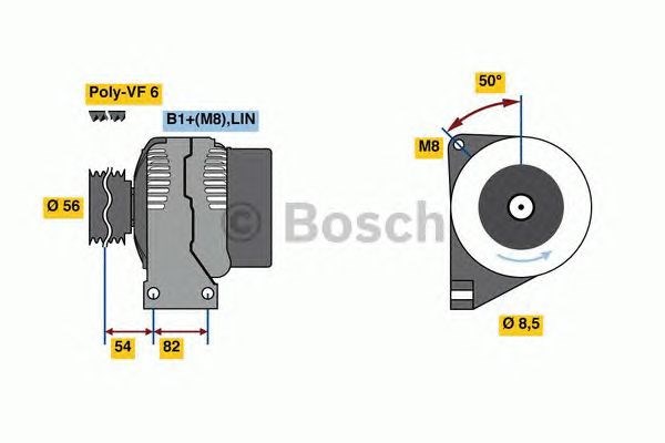 BOSCH 0 986 047 380 - generátor VOLVO 1. kép