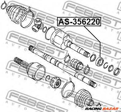 FEBEST AS-356220 - Féltengely csapágy DACIA MERCEDES-BENZ NISSAN NISSAN (DFAC) NISSAN (DONGFENG) REN