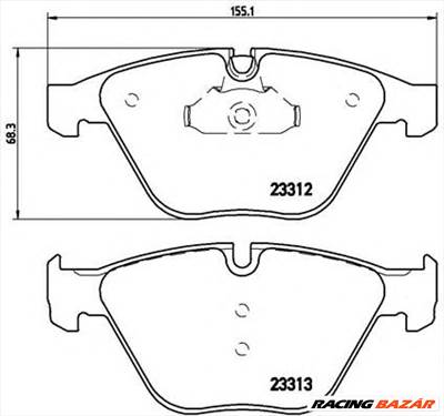 BREMBO P 06 054 - fékbetét BMW BMW (BRILLIANCE)