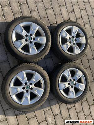 Skoda Fabia 2  5x110 lyukosztású 15"  alufelni téligumival 