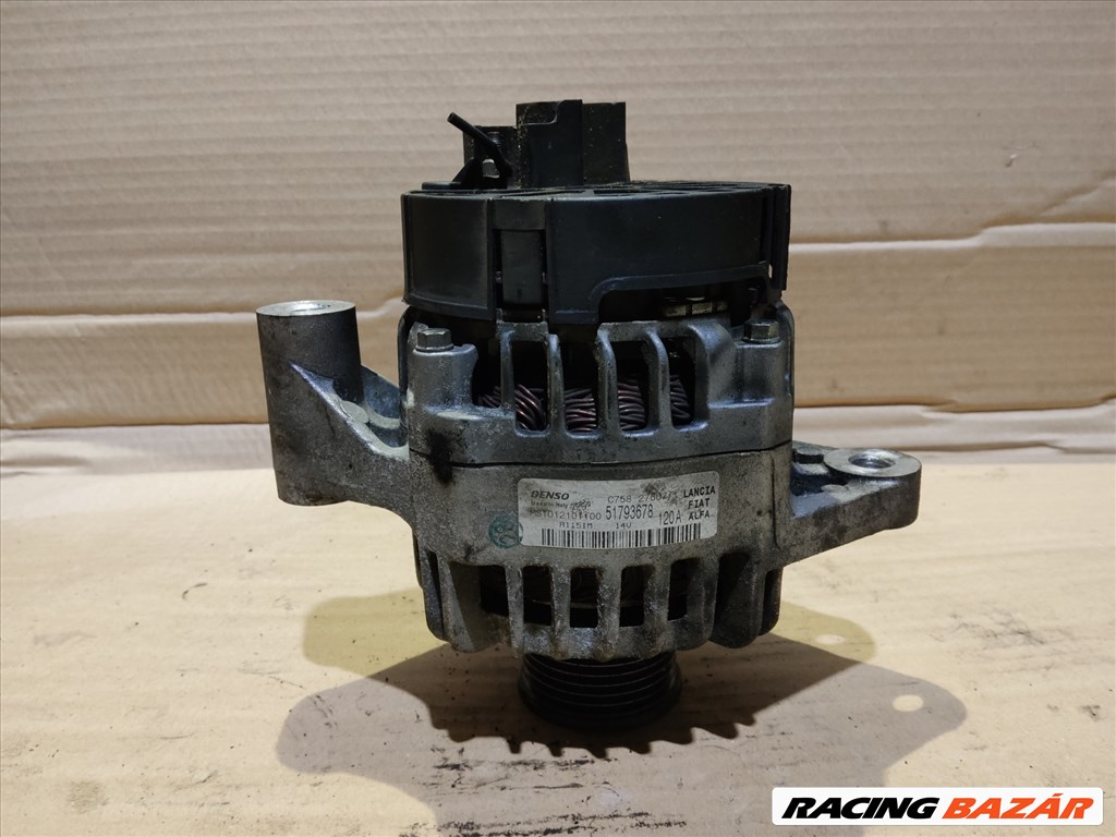 Fiat Croma  2005-2010 1,9 8-16v Diesel Generátor 120A 51793678 1. kép