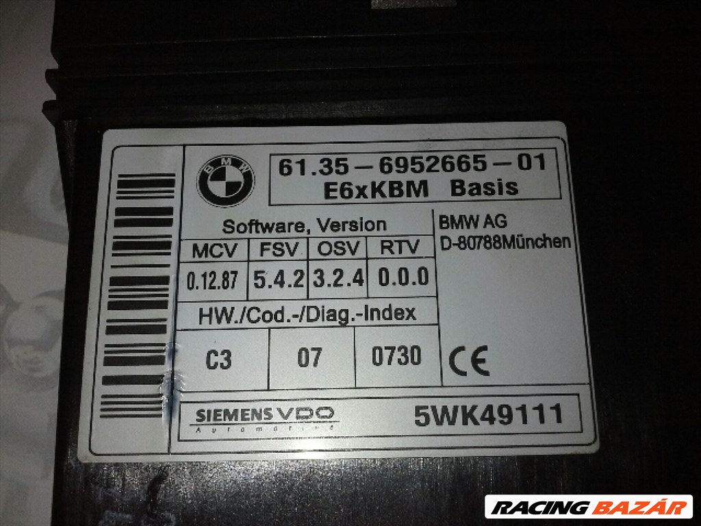 BMW 5-ös sorozat E60/E61 komfort elektronika  5wk49111 2. kép
