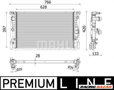 MAHLE CR 2223 000P - Vízhűtő (Hűtőradiátor) BMW