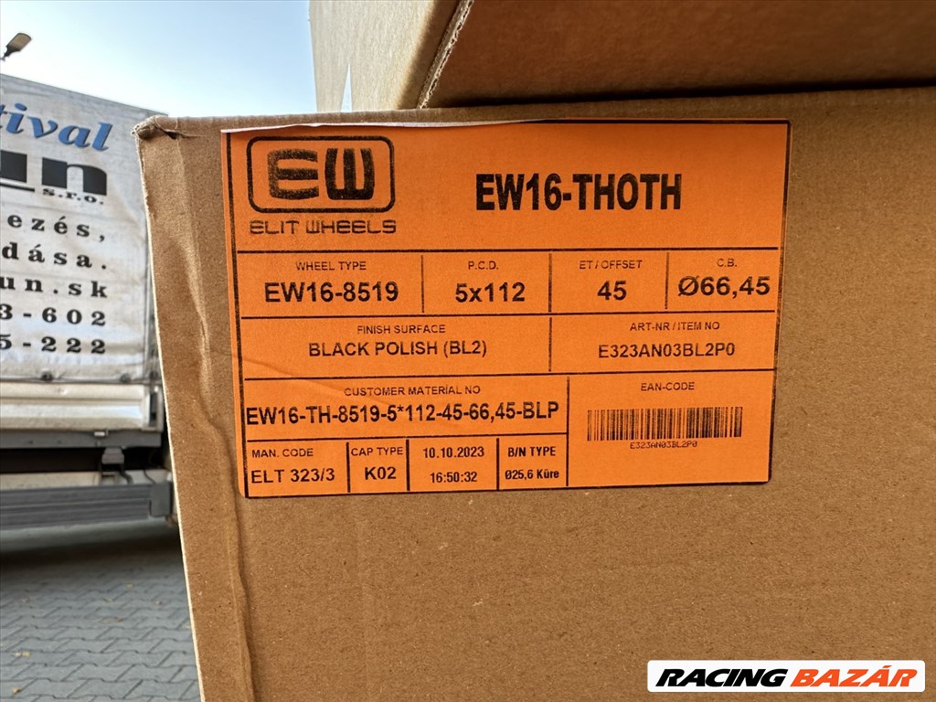R19 5x112 (66.45) Elite Wheels EW16  Black Diamond  8.5J ET45 új alufelnik, felnik 19"  5. kép