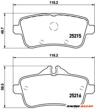 BREMBO P 50 099 - fékbetét BRABUS MERCEDES-BENZ 1. kép