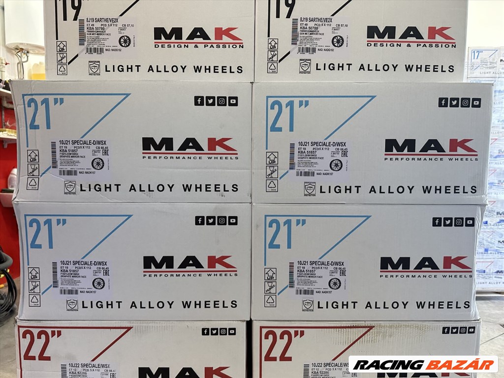R21 5x112 (66.45) MAK SPECIALE GRAPHITE MIRROR FACE 10J ET19  ÚJ FELNIK, ALUFELNIK 9. kép