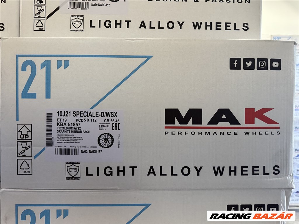 R21 5x112 (66.45) MAK SPECIALE GRAPHITE MIRROR FACE 10J ET19  ÚJ FELNIK, ALUFELNIK 10. kép