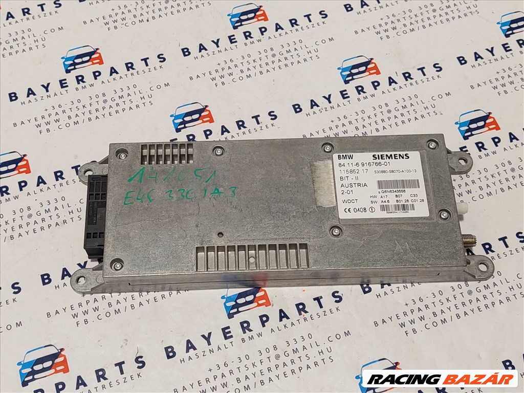 BMW E46 E38 E39 E53 telefon erősítő Transmitter-receiver Siemens BIT II modul elektronika (141051) 84116916766 1. kép