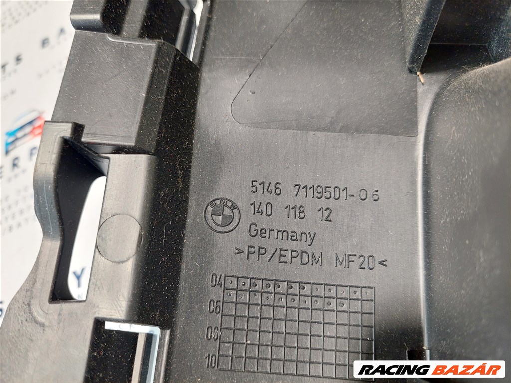 BMW E81 E87 csomagtér csomagtartó bal hátsó hangszóró takaró rács kalaptartó konzol eladó (117391) 51467119501 4. kép