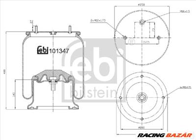 FEBI BILSTEIN 101347 - Légrugó rugótömb DAF