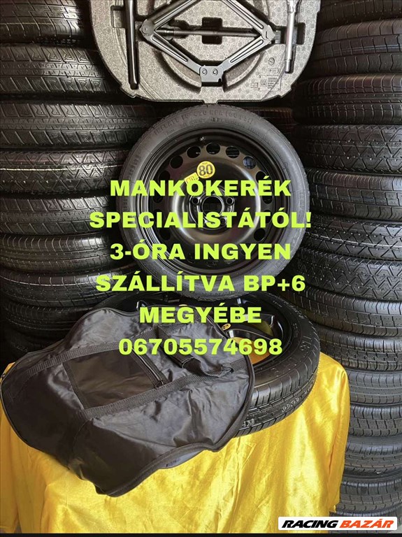  5x100 lyukosztású 18" 125/7018 Új Vékony Mg Zs Ev Mankókerék Pótkerék Ingyen Szállítva 3Óra 3. kép