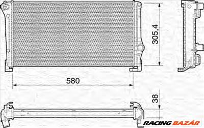 MAGNETI MARELLI 350213199000 - Vízhűtő (Hűtőradiátor) FIAT LANCIA