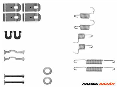 TEXTAR 97048800 - tartozékkészlet, rögzítőfék pofa SUBARU