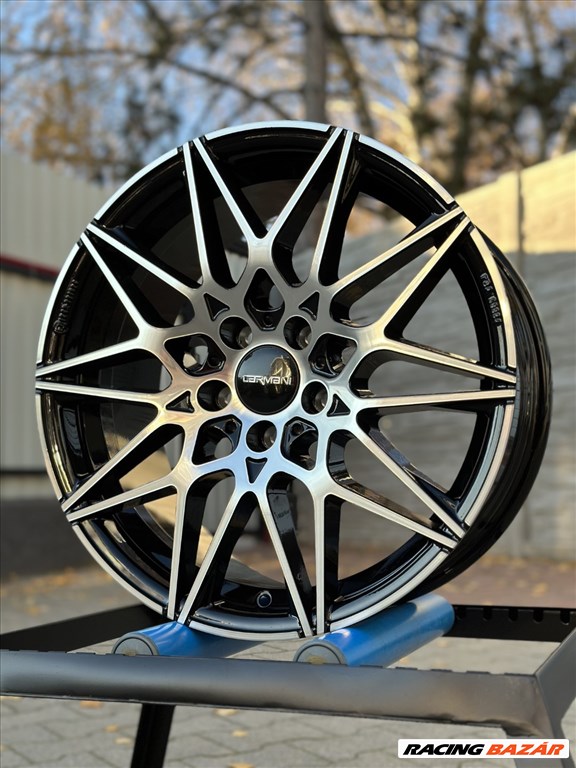 R18 5x112 (66.6) Carmani 18 KNUT -   Black Diamond 8J ET45 / 8x18 új alufelnik 2. kép
