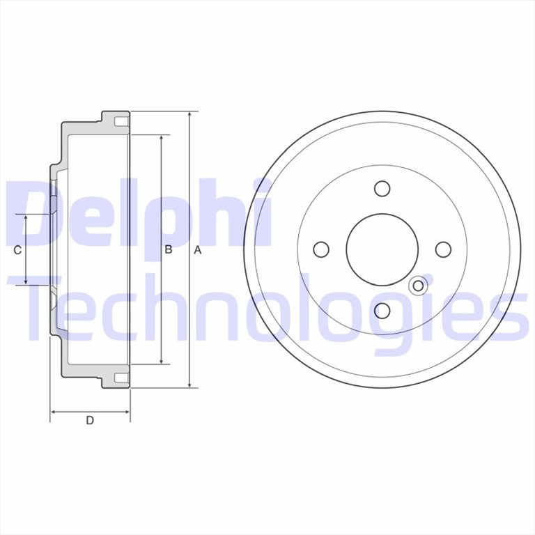 DELPHI BF627 - fékdob FORD 1. kép