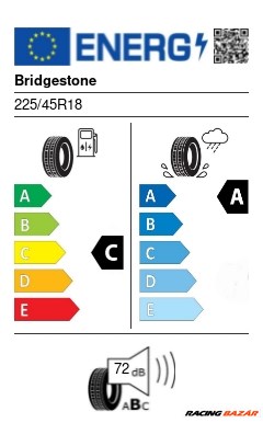 Bridgestone T005DG XL RFT 225/45 R18 95Y nyári gumi 2. kép