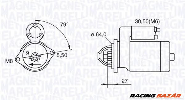 MAGNETI MARELLI 063280045010 - önindító ALFA ROMEO FIAT LANCIA OPEL VAUXHALL 1. kép