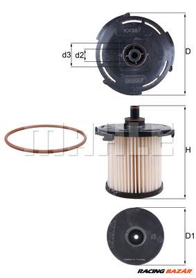 MAHLE KX 387D - Üzemanyagszűrő FORD