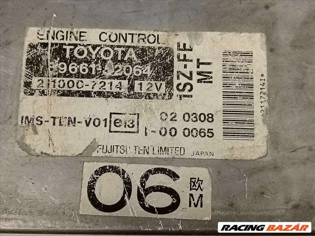 Toyota Yaris (XP10) 1.0 motorvezérlő elektronika  8966152064 2110007214 2. kép