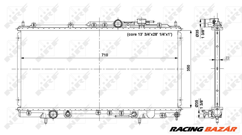 NRF 56019 Hűtőradiátor 1. kép
