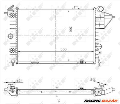 NRF 513508 Hűtőradiátor