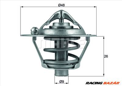 MAHLE TX 108 82D - termosztát, hűtőfolyadék FORD MAZDA VOLVO