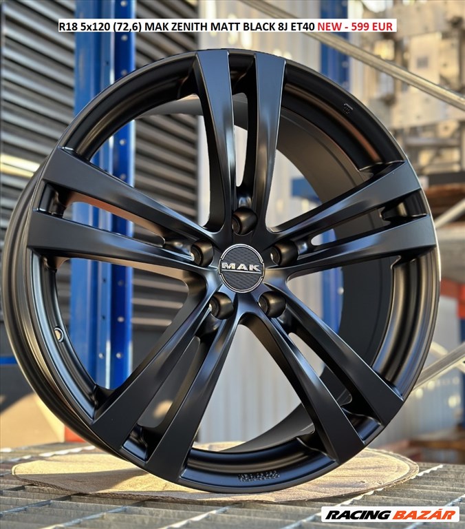 R18 5x120 (72,6) MAK ZENITH MATT BLACK 8J ET40  1. kép