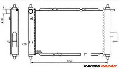NRF 53375 - Vízhűtő (Hűtőradiátor) DAEWOO