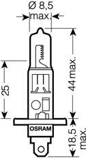 OSRAM 64155-01B - fényszóró izzó DAF FORD IRISBUS IVECO MAN MERCEDES-BENZ NEOPLAN NISSAN RENAULT TRU 1. kép