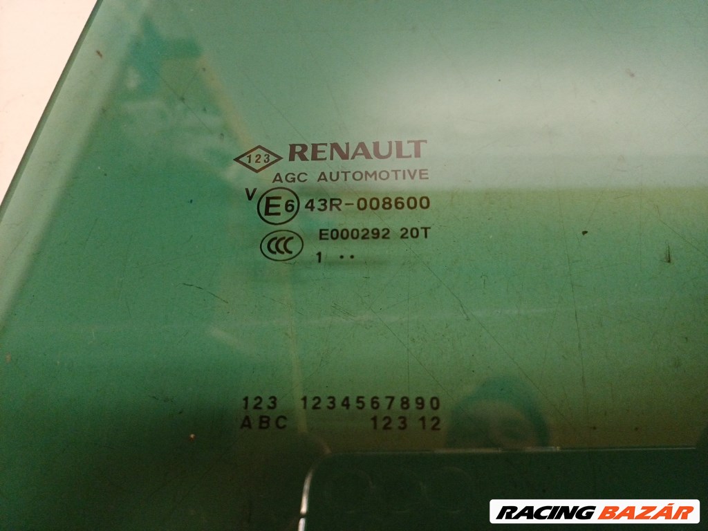 Renault Scenic grand bal hátsó ajtó üveg lejáró 2. kép