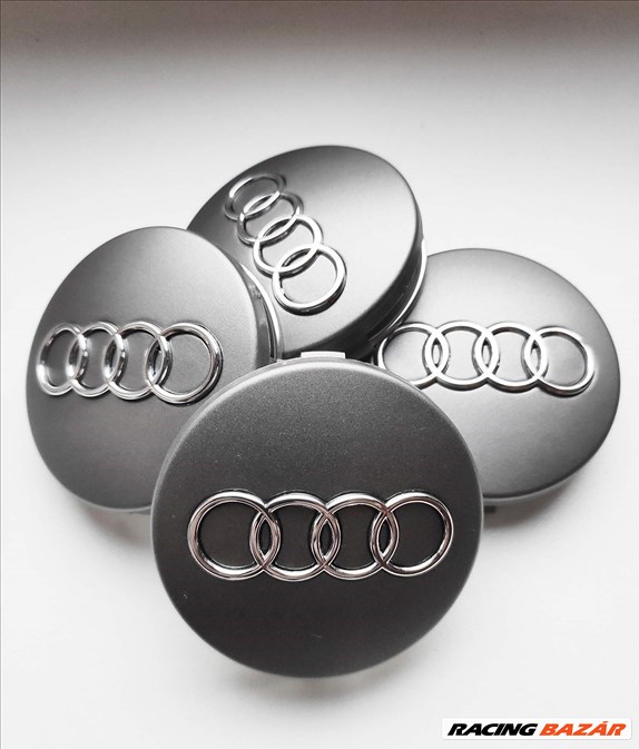 Új Audi 68mm felni alufelni kupak közép felniközép felnikupak embléma jel kerékagy porvédő kupak 1. kép
